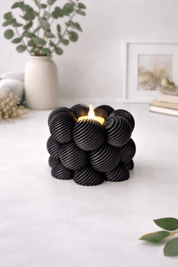 Bubble свещник - черен