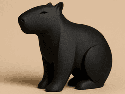 Скулптура капибара, фронтален изглед