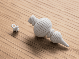 Модерен коледен орнамент - айвъри бял вариант