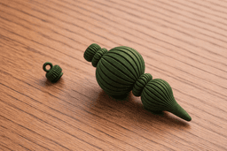 Модерен коледен орнамент - тъмнозелен вариант