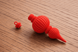 Модерен коледен орнамент - червен вариант