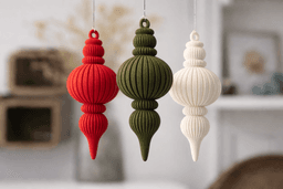 Модерен коледен орнамент - микс от 3 цвята