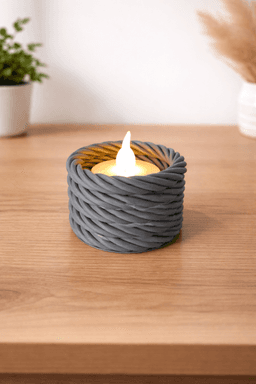 Rope свещник - антрацит