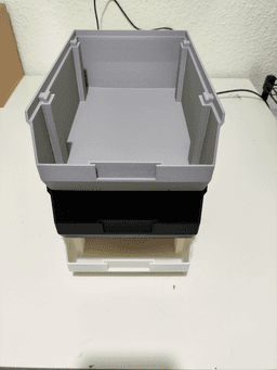 Голям стакващ се органайзер, фронтален изглед