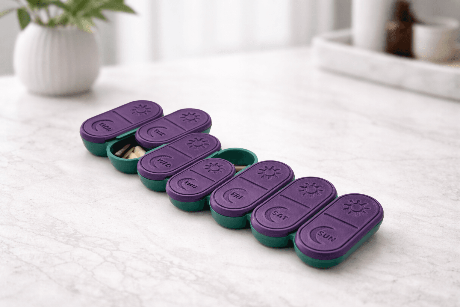 Органайзер за хапчета 7 дни (сутрин и вечер)