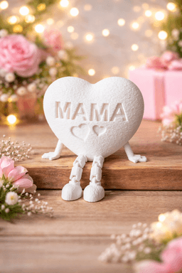 Сърце за мама - бял вариант