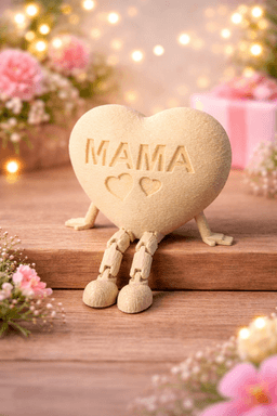 Сърце за мама - пясъчно бежов вариант