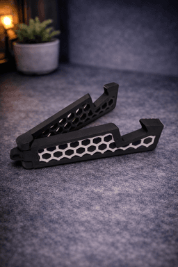 Сгъваема стойка за телефон V2 - черно и бяло