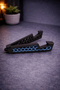 Сгъваема стойка за телефон V2 - черно и синьо