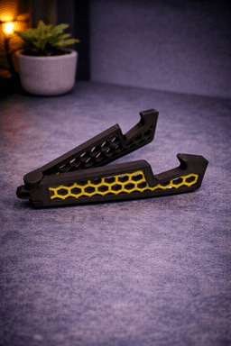 Сгъваема стойка за телефон V2 - черно и жълто