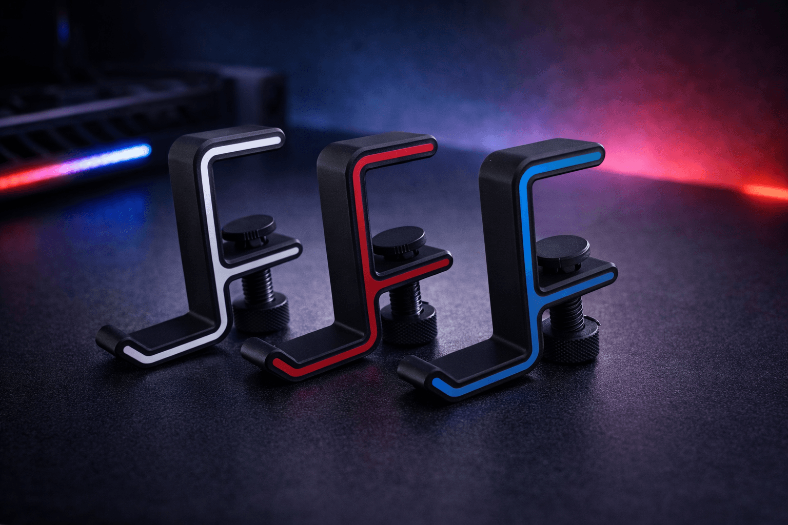 Стойка за слушалки за бюро - Dual Color (15-35 мм)