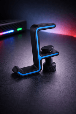 Стойка за слушалки - черен и син вариант