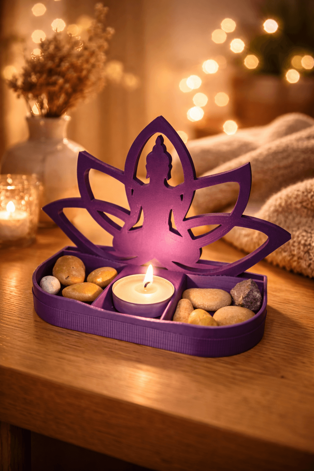 Свещник Лотос Буда