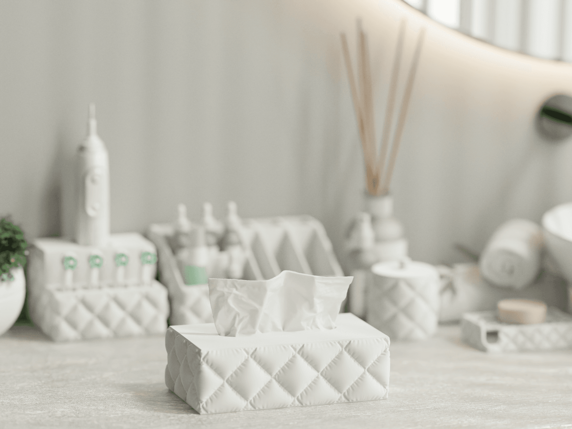 Диспенсър за салфетки (правоъгълен) - Inflated Bathroom Set