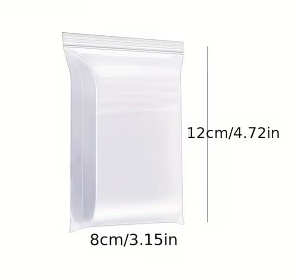 Прозрачни пликчета със zip закопчаване 8x12 см - на брой